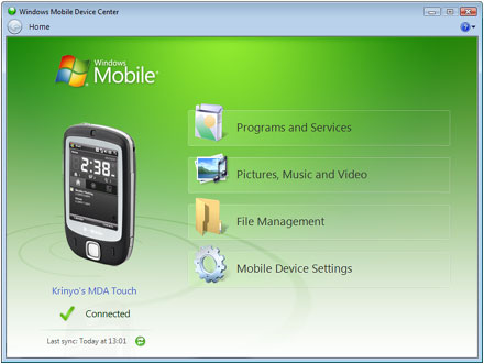T-Mobile MDA Touch Vista alatt T-Mobile MDA Touch Vista alatt