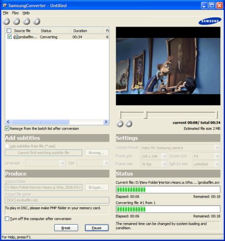Samsung i8 konverter Samsung i8 konverter