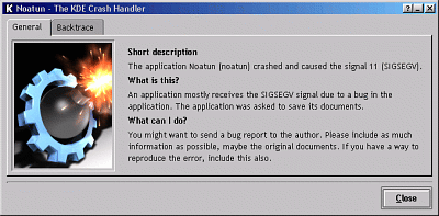 KDE2 Crash