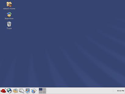 Az alapértelmezett GNOME desktop