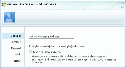 Yahoo! címek az Windows Live Messengerben