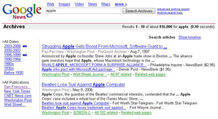 Google News Archive Search