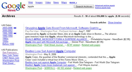 Google News Archive Search