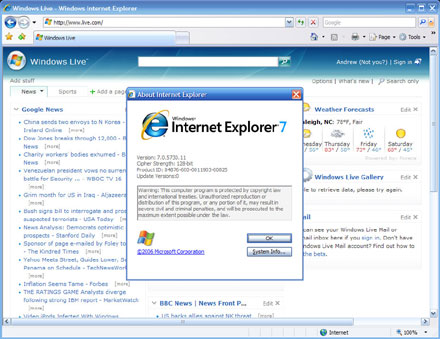 Internet Explorer 7