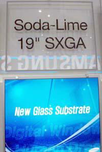 Samsung LCD-panel ablaküvegből