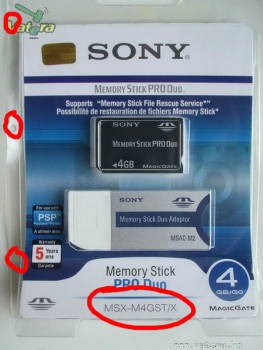 Hamis Sony Memory Stick Pro Duo