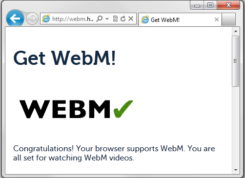 IE9 WebM
