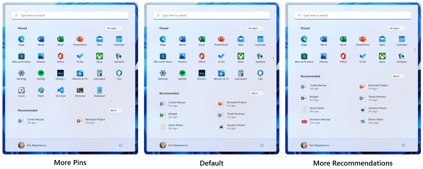 Microsoft refina el menú Inicio de Windows 11