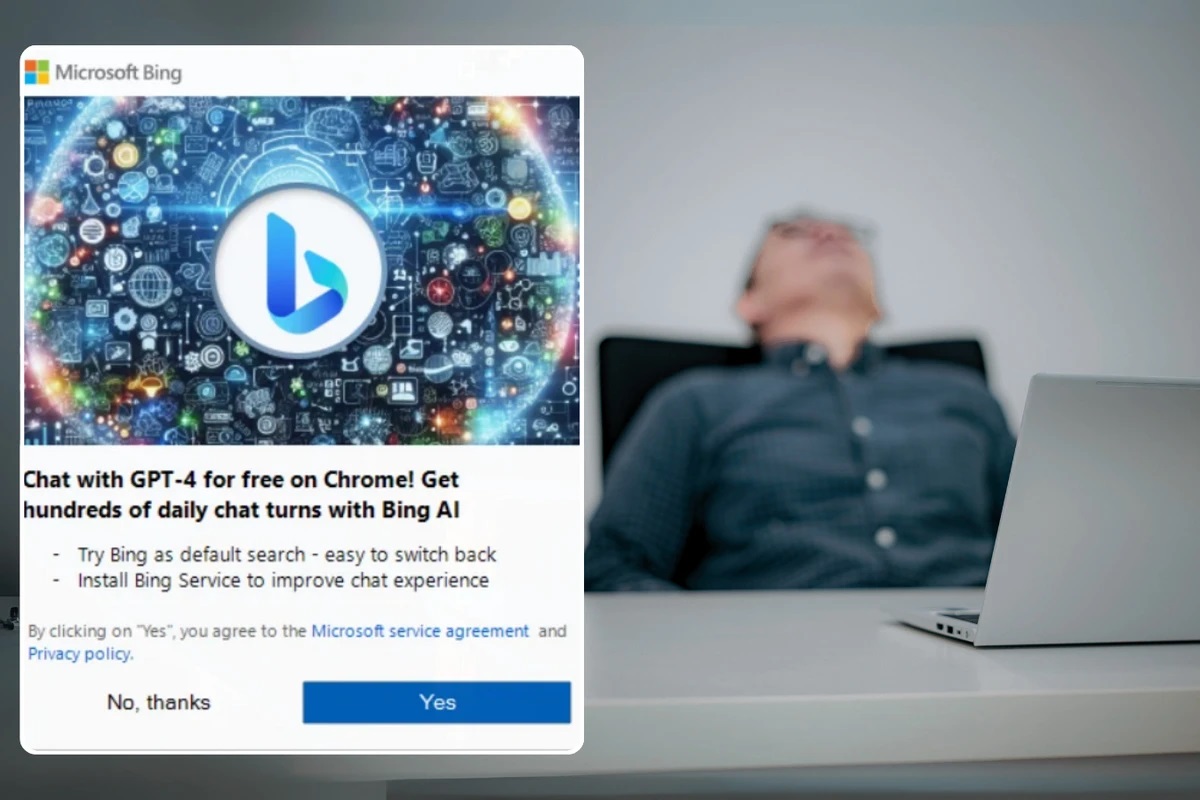 A Binggel zaklatja a Microsoft a Chrome-felhasználókat