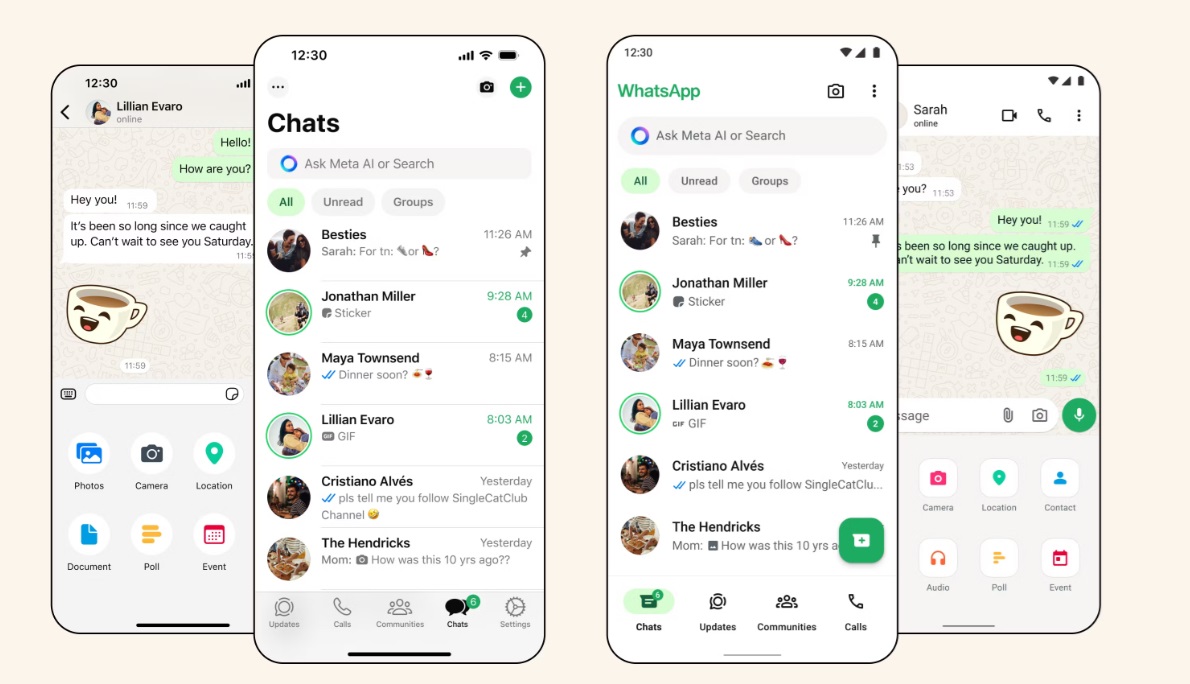 Megújult a WhatsApp külseje